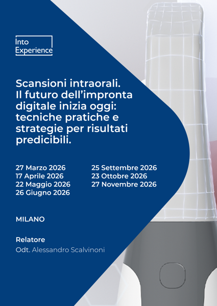 Immagine di Corso in aula: "Scansioni intraorali. Il futuro dell’impronta digitale inizia oggi: tecniche pratiche e strategie per risultati predicibili." - 17 Aprile 2026